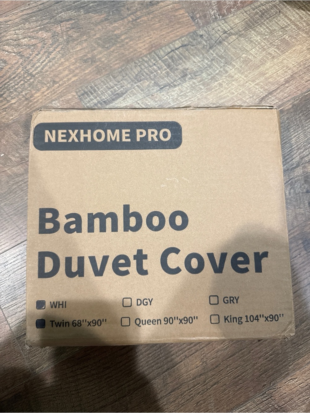 NexHome Pro Twin Bamboo Duvet Cover White CCS25001-WHI-6890 Premium New⁠